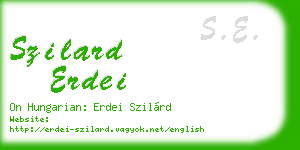 szilard erdei business card
