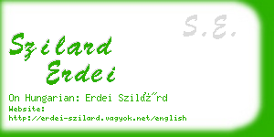 szilard erdei business card